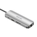 Stacja dokująca z USB-C do HDMI, 3x USB3.0, RJ45, SD, TF, PD 0,15m Vention TOKHB (szary)