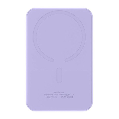Magnetyczny mini powerbank Baseus 5000mAh 20W (fioletowy)