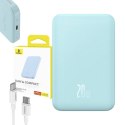 Magnetyczny mini powerbank Baseus 5000mAh, USB-C 20W (niebieski)