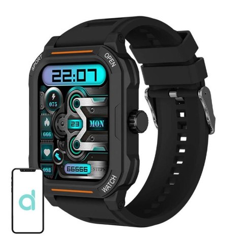 Smartwatch Blitzwolf BW-GTC3 (czarny/czarny stalowy)