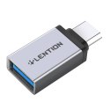 Adapter Lention USB-C do USB 3.0 (srebrny)