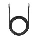 Kabel szybko ładujący USB-C do USB-C Lention CB-CCT 60W, 5A/20V, 480Mbps, 2m (czarny)