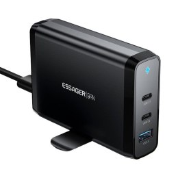 Ładowarka sieciowa 2xUSB-C 1xUSB-A 140W Essager GaN (czarna)