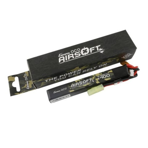 Akumulator Gens ace 25C 1400mAh 2S1P 7.4V Airsoft Gun Lipo z konektorem mini Tamiya Plug