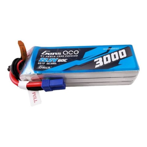 Akumulator Gens ace G-Tech 3000mAh 22.2V 60C 6S1P Lipo z konektorem EC5 plug