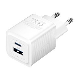 Ładowarka sieciowa, Vention, FEQW0-EU, USB-C, USB- A, 30W/30W , GaN (biała)