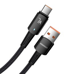 Kabel USB-A do USB-C, Essager, EXC7A-CGB01-P, 100W, 0.5m (czarny)