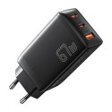 Ładowarka sieciowa, Essager, ECTAC-DYB01-Z, GaN, 2xUSB-C, USB-A, 67W (czarna)