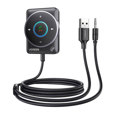 Adapter Bluetooth 5.4 Ugreen CM723, USB + mini jack 3.5mm, wbudowany mikrofon (czarny)