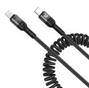 Sprężynowy kabel USB-C do Lightning Mcdodo CA-1960, 36W, 1.8m (czarny)