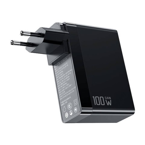 Uniwersalna ładowarka sieciowa/adapter podróżny UK/US/EU GaN Mcdodo CH-8101 Pro, 100W, 2xUSB-C, USB-A (czarna)