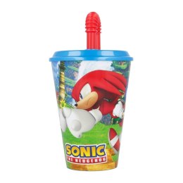 Kubek / Bidon ze słomką STOR 40530 430 ml Sonic the Hedgehog (niebiesko-czerwony)