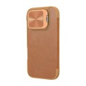 Etui Nillkin Qin Prop Leather iPhone 16 (brązowy)