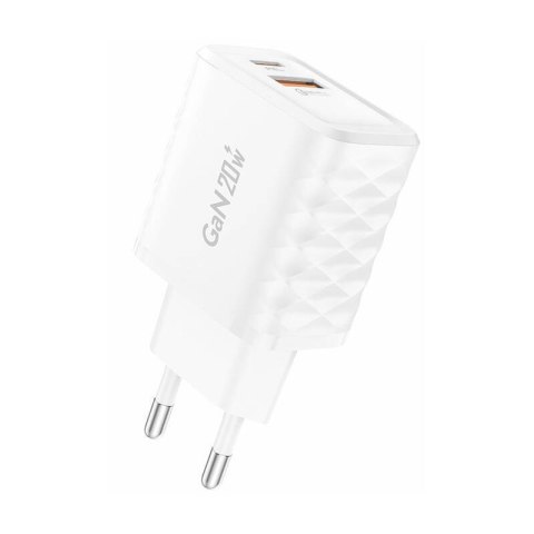 Ładowarka sieciowa Foneng EU56 1xUSB-A, 1xUSB-C, 20W (Biała)