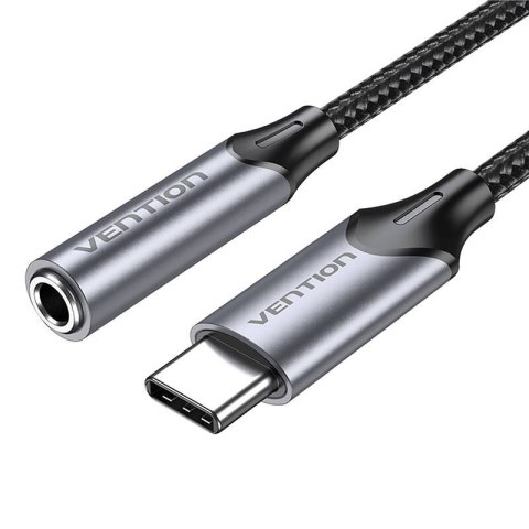 Adapter Vention BGMHA USB-C męski do 3.5mm Jack 0.1M (szary)