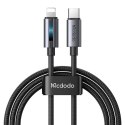 Kabel Mcdodo CA-5710 USB-C do Lightning z pulsującym światłem 36W 1,2m (czarny)