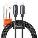 Kabel Mcdodo CA-5710 USB-C do Lightning z pulsującym światłem 36W 1,2m (czarny)