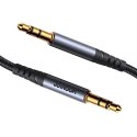 Kabel AUX Joyroom SY-A08 mini jack 3.5mm do mini jack 3.5mm, oplot, 1.2m (czarny)