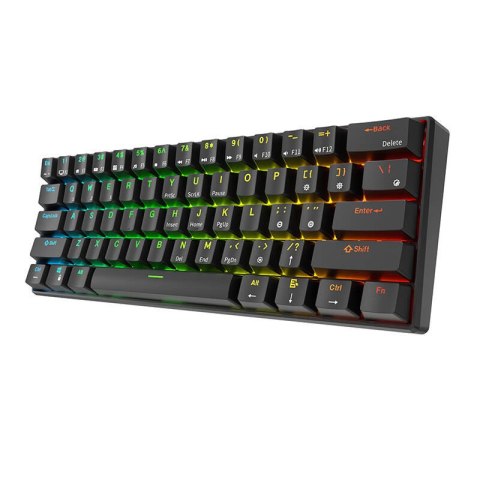 Klawiatura mechaniczna Royal Kludge RK61 RGB, red switch (czarna) (QWERTY)