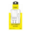 Ładowarka sieciowa Foneng K300 18W, 1xUSB 3A + Kabel USB Lightning