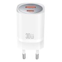 Ładowarka sieciowa XO CE21, 30W, GaN, 1x USB-C, 1x USB-A