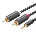 UGREEN AV102 Kabel 2x RCA (Cinch) jack 3.5 mm 5m (czarny)