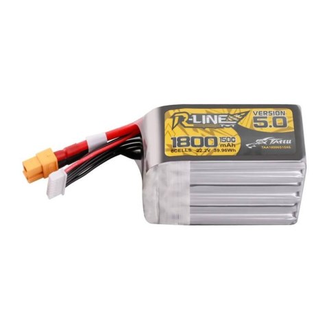 Akumulator Lipo Tattu R-Line Version 5.0 1800mAh 22.2V 150C 6S z wtyczką XT60