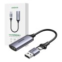 Karta przechwytywania obrazu / Grabber HDMI Ugreen CM489, 4K 60Hz, USB + USB-C