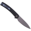 Nóż składany WE Knife Upshot LE No 246/410 Black Ti, Polished Bead Blasted CPM 20CV (2102A)