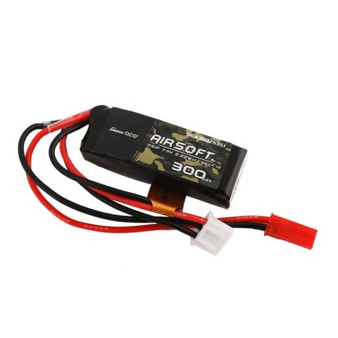 Akumulator Gens ace 25C 300mAh 2S1P JST 7.4V Saddle Airsoft Gun Lipo
