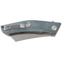 Nóż składany Bestech Cubis Blue Micarta, Stonewashed/Satin D2 (BG42C)