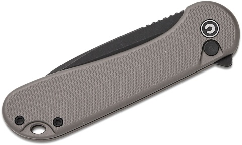 Nóż składany Civivi Button Lock Elementum II Gray Aluminium, Black Stonewashed Nitro-V (C18062PD-1)