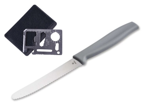 Nóż kuchenny Böker Sandwich Knife Grey, 11 cm, ostrze ząbkowane