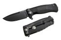 Nóż składany LionSteel SR11A Black Aluminum, Black Sleipner by Molletta (SR11A BB)
