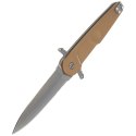 Nóż składany Extrema Ratio BD2 Contractor Desert Aluminium, Stonewashed N690 (04.1000.0229/DW)