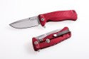 Nóż składany LionSteel SR22A Red Aluminum, Satin Sleipner by Molletta (SR22A RS)