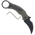 Nóż składany FOX Karambit Black Bird by Bastinelli G10 OD Green, Black Idroglider (FX-591 OD)