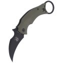 Nóż składany FOX Karambit Black Bird by Bastinelli G10 OD Green, Black Idroglider (FX-591 OD)