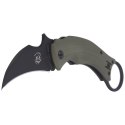 Nóż składany FOX Karambit Black Bird by Bastinelli G10 OD Green, Black Idroglider (FX-591 OD)