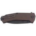 Nóż składany LionSteel KUR G10 Brown, Black Stone Washed
