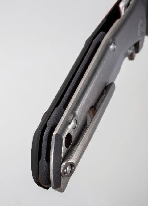 Nóż składany LionSteel T.R.E. G10 Black, Stone Washed Blade (TRE GBK)