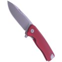 Nóż składany LionSteel ROK Red Aluminium, Satin M390 by Molletta (ROK A RS)