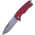 Nóż składany LionSteel ROK Red Aluminium, Satin M390 by Molletta (ROK A RS)