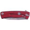 Nóż składany LionSteel ROK Red Aluminium, Satin M390 by Molletta (ROK A RS)