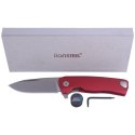 Nóż składany LionSteel ROK Red Aluminium, Satin M390 by Molletta (ROK A RS)