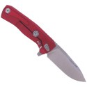 Nóż składany LionSteel ROK Red Aluminium, Satin M390 by Molletta (ROK A RS)