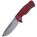 Nóż składany LionSteel SR11A Red Aluminum, Satin Sleipner by Molletta (SR11A RS)