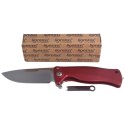 Nóż składany LionSteel SR11A Red Aluminum, Satin Sleipner by Molletta (SR11A RS)