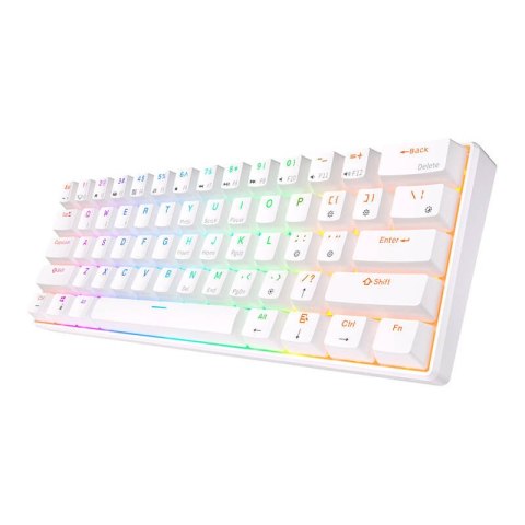 Klawiatura mechaniczna Royal Kludge RK61 RGB, brown switch (biała) (QWERTY)