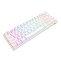 Klawiatura mechaniczna Royal Kludge RK61 RGB, brown switch (biała) (QWERTY)